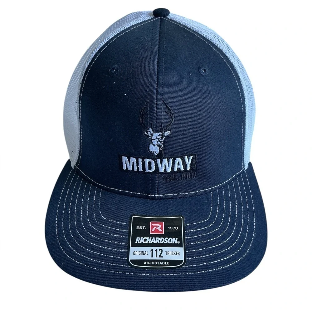 Richardson Midway Navy and White Trucker Hat